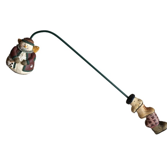 Folk Art Snowman Candle Snuffer - Picture 6 of 9